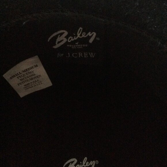 New never worn Bailey of Hollywood for J. Crew black felt hat, packable - Picture 4 of 4